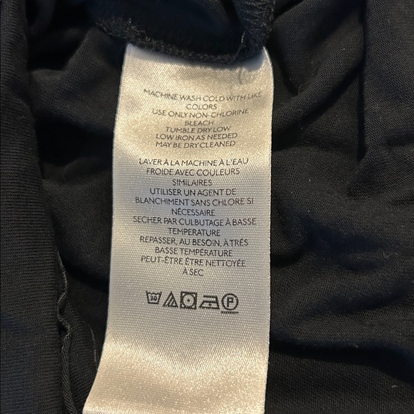 Free People Black Long Sleeve V-neck Top Tee T-Shirt L Large - Picture 8 of 8